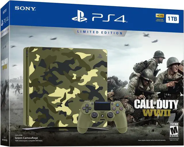 Alt view image 4 of 7 - PlayStation 4 Slim 1TB Console - Call of Duty WWII Limited Edition