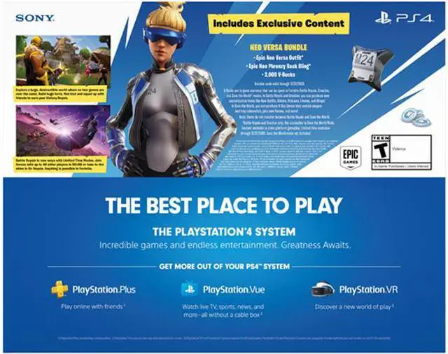 Alt view image 2 of 3 - PlayStation 4 Slim 1TB Console - Fortnite Bundle