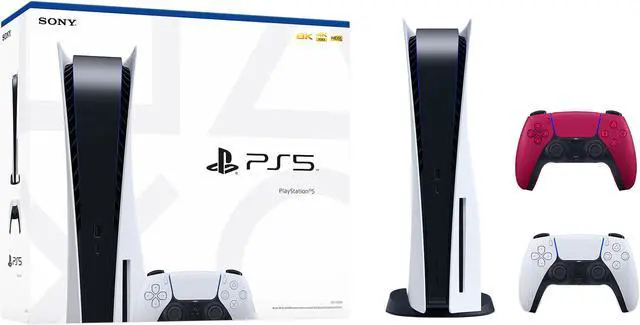 Alt view image 5 of 5 - PS5 Bundle - Includes PlayStation 5 Console and an Additional Cosmic Red DualSense Controller