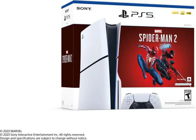 Alt view image 4 of 5 - PlayStation 5 Slim Console – Marvel’s Spider-Man 2 Bundle