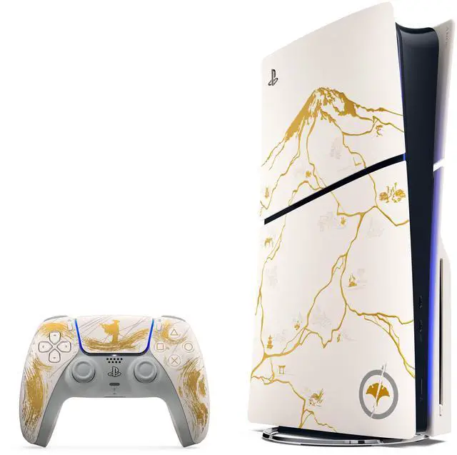 Alt view image 4 of 7 - PlayStation®5 Console – Ghost of Yotei Gold Limited Edition Bundle