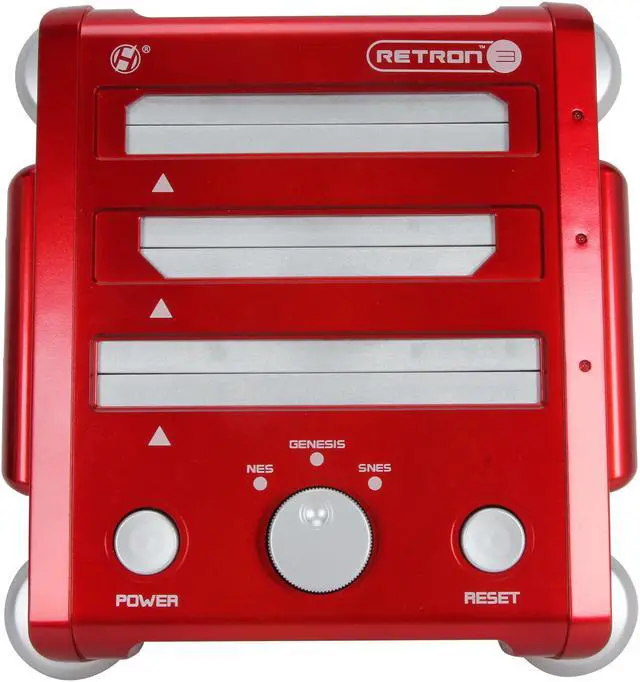 Alt view image 5 of 8 - Hyperkin SNES/ NES/ Genesis RetroN 3 Gaming Console (Vector Red)
