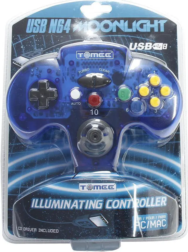 Alt view image 5 of 5 - PC/ Mac Tomee N64 USB "Moonlight" Controller