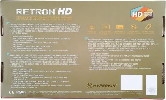 Alt view image 4 of 4 - Hyperkin RetroN 1 HD Gaming Console for NES - Gray