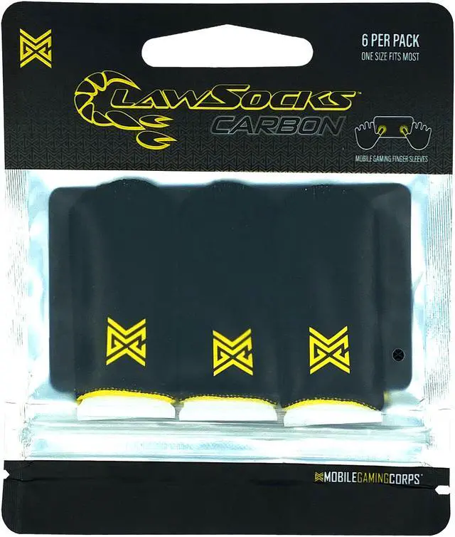 Alt view image 4 of 5 - Mobile Gaming Corps ClawSocks Carbon Mobile Gaming Finger Sleeves (6PCS)