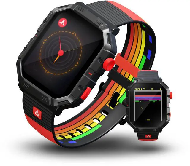 Main image of Atari 2600, Retro Gaming Smart Watch with Selective Tech, All Day Fitness Tracker, Built-in Centipede™, Pong™, Missile Command™, Super Breakout™, IP68 Water Resistant