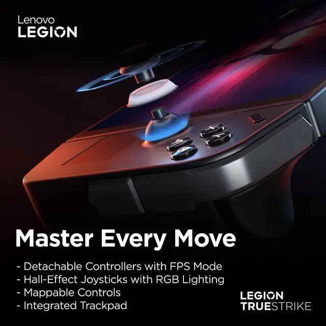 Alt view image 18 of 20 - Lenovo Legion Go Handheld Touchscreen Gaming PC - Shadow Black [AMD Ryzen Z1 Extreme 16GB RAM 512GB SSD] Includes 1 Year Legion Ultimate Support plan 24/7/365
