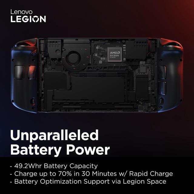 Alt view image 19 of 20 - Lenovo Legion Go Handheld Touchscreen Gaming PC - Shadow Black [AMD Ryzen Z1 Extreme 16GB RAM 512GB SSD] Includes 1 Year Legion Ultimate Support plan 24/7/365