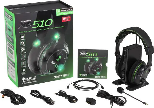 Alt view image 11 of 11 - Turtle Beach/Voyetra TBS-2290-01 Ear Force XP510 Premium Wireless Dolby Digital PS4, PS3, Xbox 360 Gaming Headset