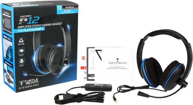 Alt view image 7 of 7 - Turtle Beach Ear Force P12 Amplified Stereo Gaming Headset for PlayStation 4
