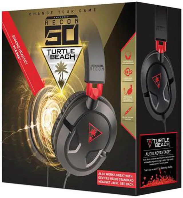 Alt view image 9 of 9 - Turtle Beach EAR FORCE Recon 50 3.5mm Connector Circumaural Earforce Recon 50 Headset for PC