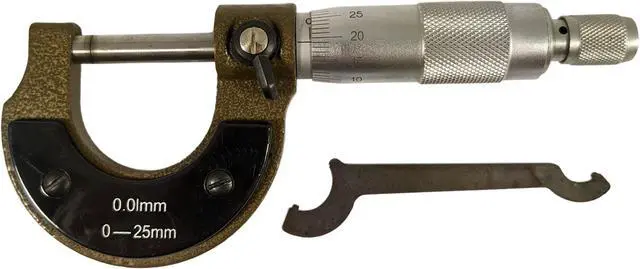 Alt view image 3 of 5 - 0-25mm Metric Utility Micrometer with Storage Case, 0.01mm Accuracy