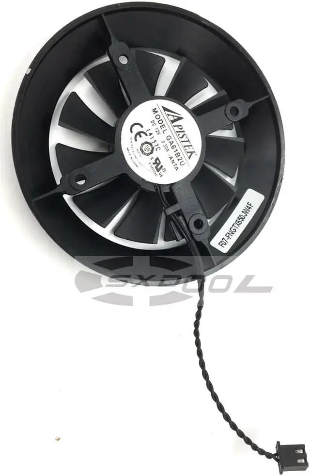 Alt view image 4 of 5 - For NVIDIA GTX650 GTX1050TI graphics card fan round ball bearing fan  GA61S2U 12V