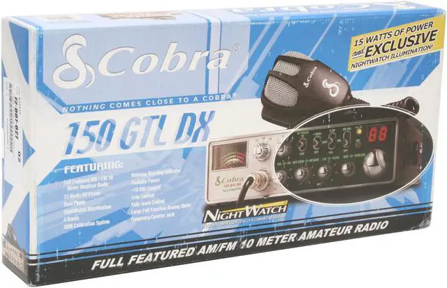 Alt view image 6 of 6 - Cobra 150-GTL DX Full featured AM/FM 10 Meter Amateur Radio with Nightwatch illumination