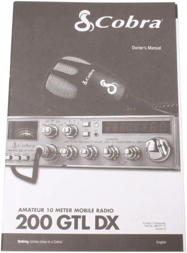 Alt view image 6 of 7 - Cobra 200-GTL DX Full featured AM/FM/SSB/CW 10 Meter Amateur Radio with Nigtwatch illumination