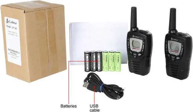 Alt view image 8 of 8 - Cobra CXT345 Walkie Talkie 23-Mile Radio