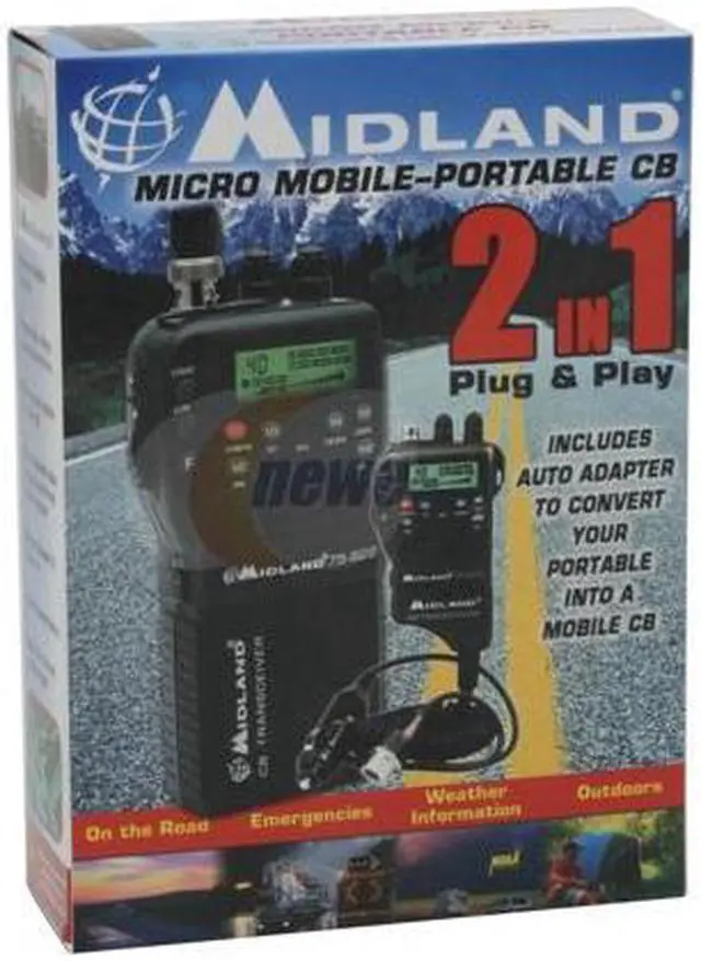 Alt view image 7 of 7 - Midland Portable/Mobile Handheld CB/Weather Radio 75-822