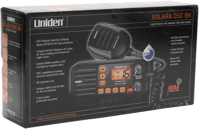 Alt view image 11 of 11 - Uniden SOLARA-DSC BLACK VHF Marine Radio