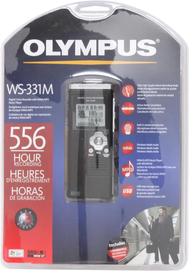 Alt view image 10 of 10 - OLYMPUS WS-331M USB direct, 2.0 full speed PC Interface Digital Voice Recorder