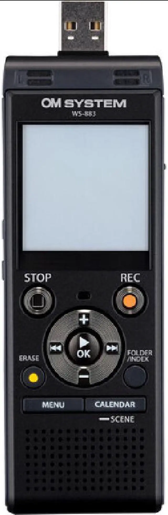 Main image of OM system WS-883 Digital Voice Recorder with USB-A Battery Charging - Black