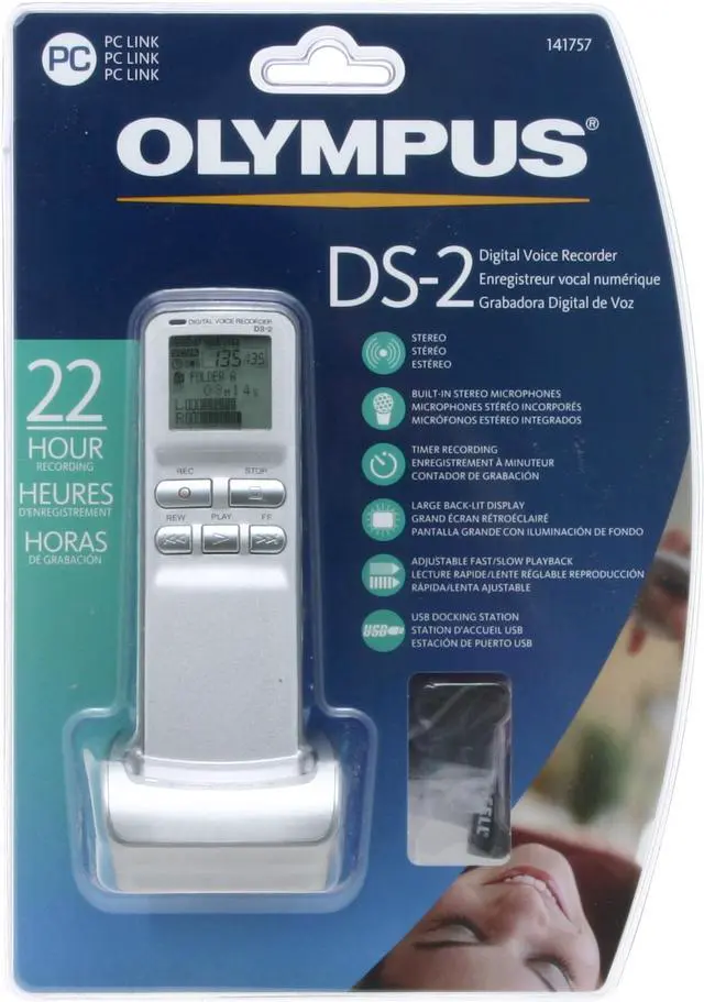 Alt view image 2 of 6 - OLYMPUS DS-2 USB PC Interface Digital Voice Recorder
