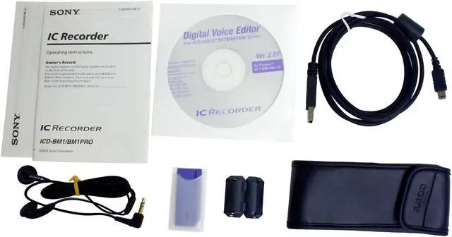 Alt view image 6 of 7 - SONY ICD-BM1 Memory Stick Media Digital Voice Recorder (Black)