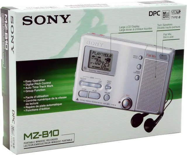 Alt view image 8 of 8 - SONY MZ-B10 Silver Color MiniDisc Business Recorder