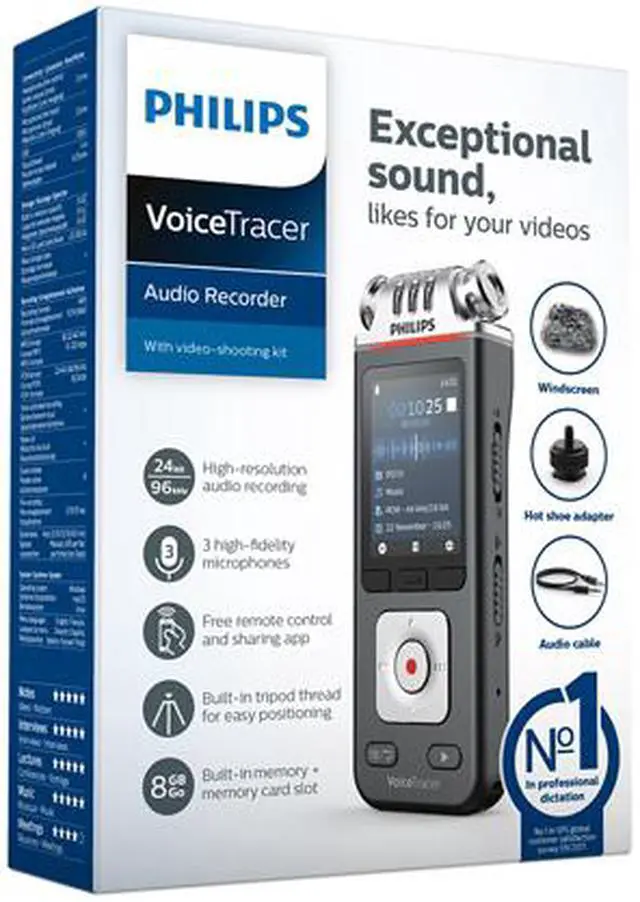 Alt view image 10 of 10 - Philips DVT7110 VoiceTracer Audio Recorder