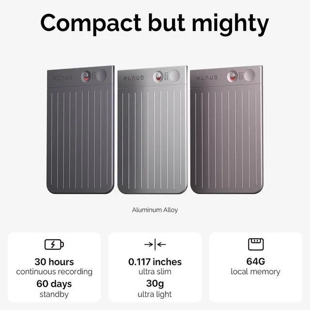Alt view image 7 of 11 - PLAUD Note AI Voice Recorder (with Black Magnetic Case) AI Transcribe & Summarize, Support 112 Languages, Audio Recorder for Lectures and Meetings, App Control, AI Notetaker BLACK
