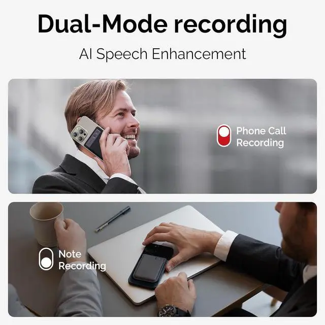 Alt view image 2 of 11 - PLAUD Note AI Voice Recorder (with Black Magnetic Case) AI Transcribe & Summarize, Support 112 Languages, Audio Recorder for Lectures and Meetings, App Control, AI Notetaker BLACK