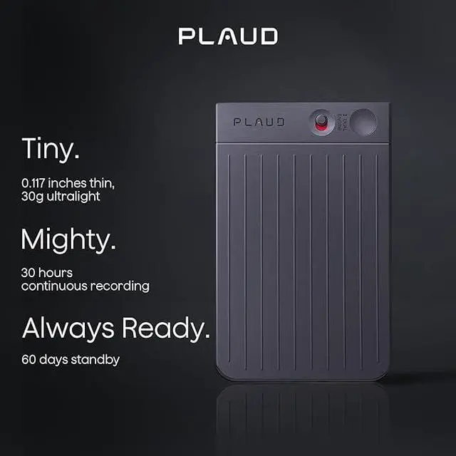 Alt view image 4 of 10 - PLAUD Note AI Voice Recorder w/ Black Magnetic Case, AI Transcribe & Summarize, Support 112 Languages, AI Notetaker for Lectures and Meetings (BLACK)