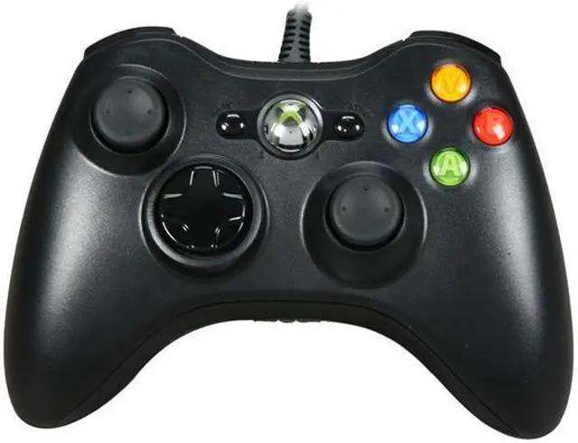 Alt view image 3 of 6 - Xbox 360 Wired Controller Black/Glossy Black