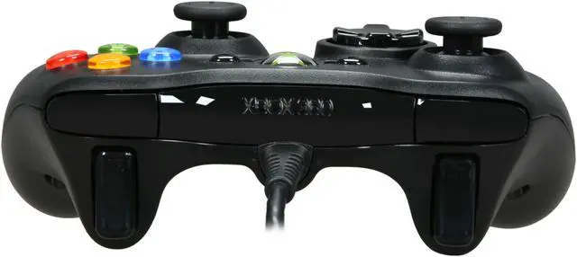 Alt view image 4 of 6 - Xbox 360 Wired Controller Black/Glossy Black