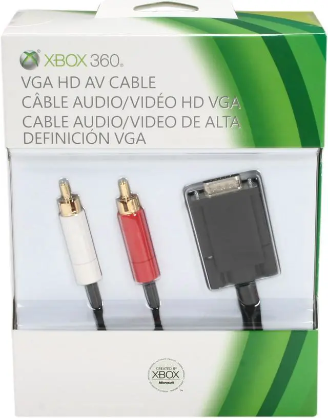Alt view image 5 of 5 - Microsoft Xbox 360 VGA HD AV Cable