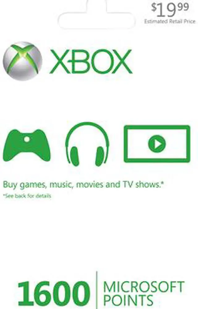 Main image of Microsoft Xbox LIVE 1600 Microsoft Points