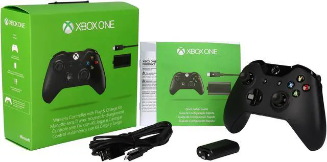 Alt view image 9 of 9 - Microsoft Xbox One Wireless Controller with Play & Charge Kit