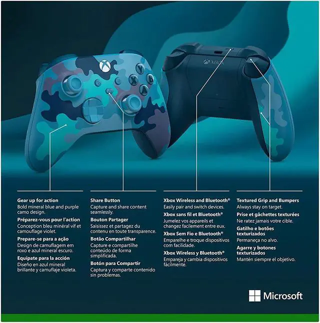 Alt view image 11 of 11 - Xbox Wireless Controller – Mineral Camo