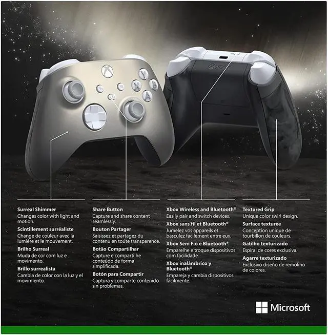 Alt view image 6 of 6 - Xbox Wireless Controller - Lunar Shift