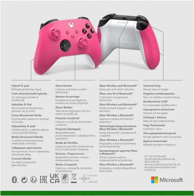 Alt view image 12 of 12 - Xbox Wireless Controller - Deep Pink