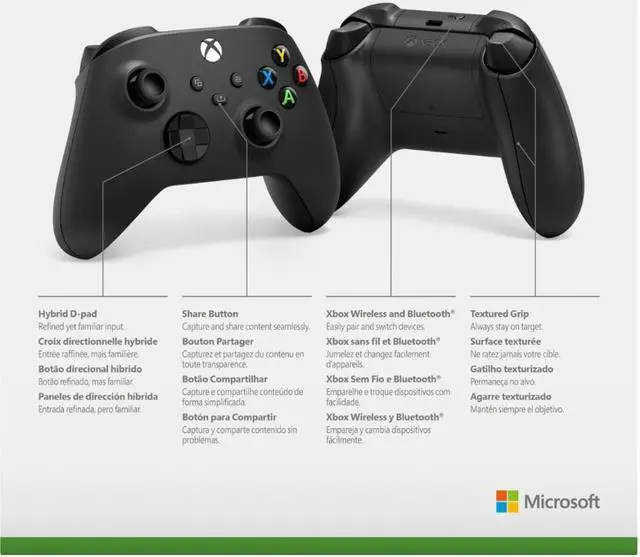 Alt view image 3 of 4 - Xbox Wireless Controller - Carbon Black