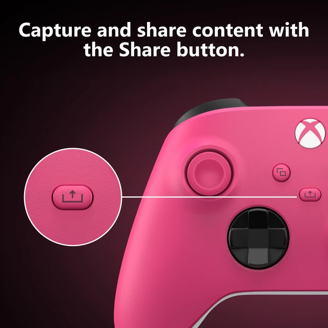 Alt view image 6 of 6 - Xbox Wireless Controller - Deep Pink for Xbox Series X|S, Xbox One, and Windows Devices
