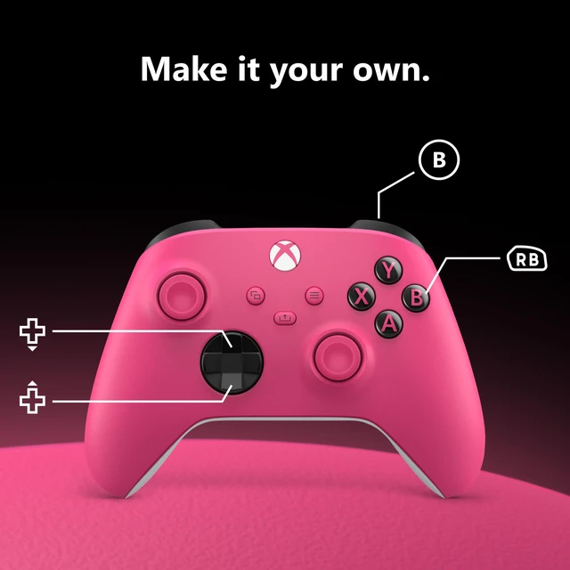 Alt view image 5 of 6 - Xbox Wireless Controller - Deep Pink for Xbox Series X|S, Xbox One, and Windows Devices