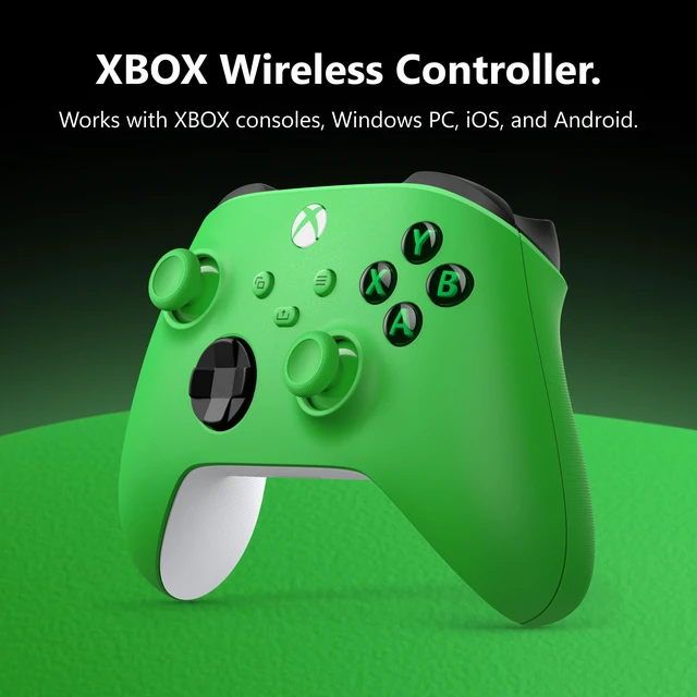 Alt view image 2 of 6 - Xbox Wireless Controller - Velocity Green for Xbox Series X|S, Xbox One, and Windows Devices