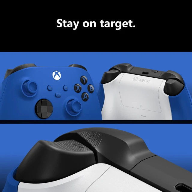 Alt view image 5 of 6 - Xbox Wireless Controller - Shock Blue for Xbox Series X|S, Xbox One, and Windows Devices