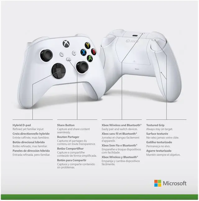 Alt view image 2 of 2 - Xbox Wireless Controller - Robot White for Xbox Series X|S, Xbox One, and Windows Devices