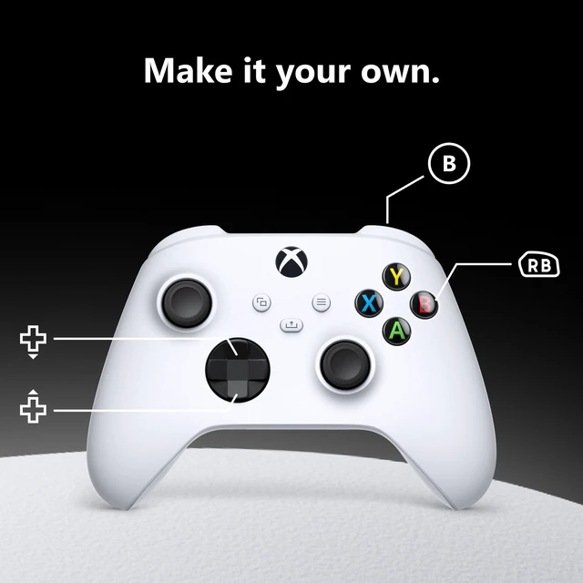 Alt view image 3 of 6 - Xbox Wireless Controller - Robot White for Xbox Series X|S, Xbox One, and Windows Devices