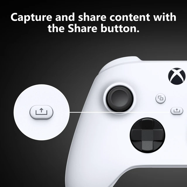 Alt view image 6 of 6 - Xbox Wireless Controller - Robot White for Xbox Series X|S, Xbox One, and Windows Devices