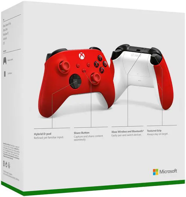 Alt view image 2 of 2 - Xbox Wireless Controller - Pulse Red for Xbox Series X|S, Xbox One, and Windows Devices