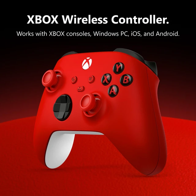 Alt view image 2 of 6 - Xbox Wireless Controller - Pulse Red for Xbox Series X|S, Xbox One, and Windows Devices