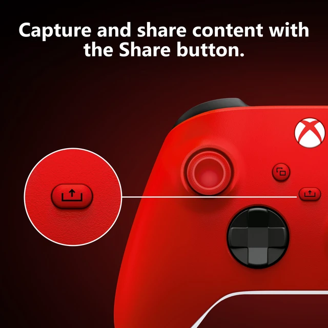 Alt view image 6 of 6 - Xbox Wireless Controller - Pulse Red for Xbox Series X|S, Xbox One, and Windows Devices
